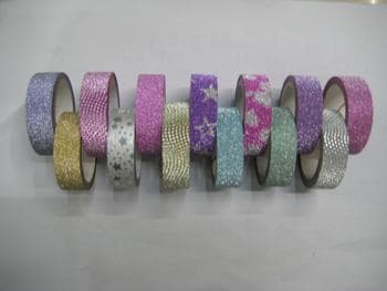 Glitter packing adhesive tape